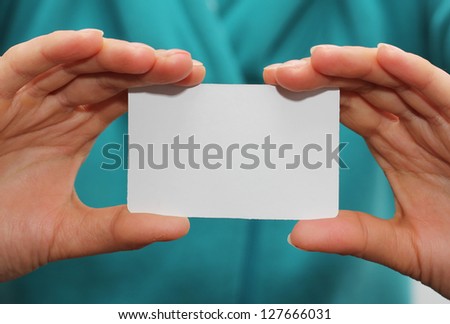 white card in hand
