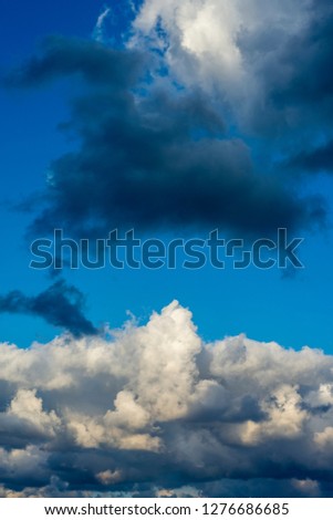 Cumulonimbus cloud in blue sky