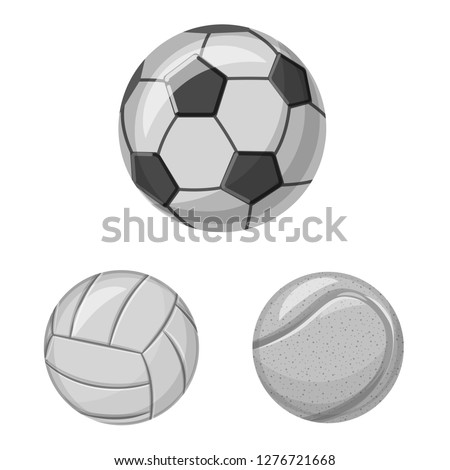 Vector design of sport and ball logo. Set of sport and athletic stock symbol for web.