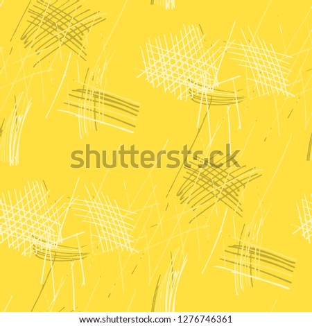 Various Strokes. Seamless Pattern with chaotic Hand Drawn Lines. Vintage Background for Textile, Paper, Fabric. Vertical, Horizontal and Diagonal Strokes. Grunge Vector Texture