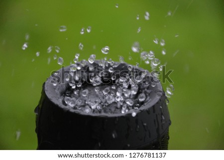 Water drops on the speaker