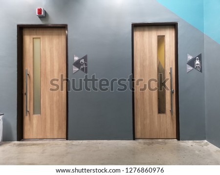Toilet, old​ man and​ woman room Royalty-Free Stock Photo #1276860976
