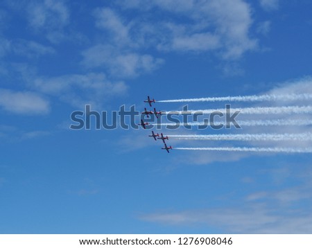 Aerobatic show of planes