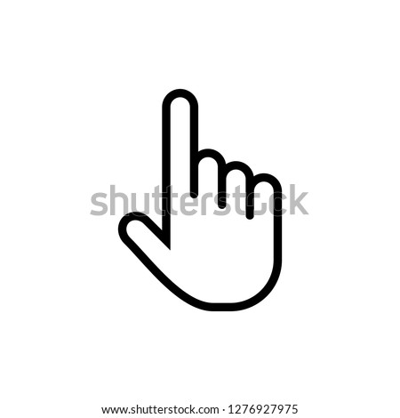 Hand cursor icon click. Hand click icon. Finger pointer isolated vector Royalty-Free Stock Photo #1276927975