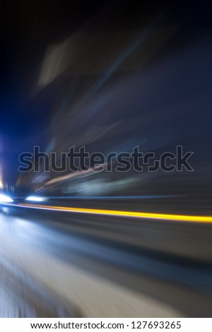 Night acceleration speed motion abstract composition