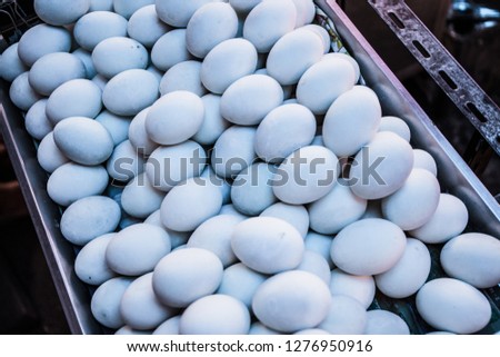 Salted eggs in the market