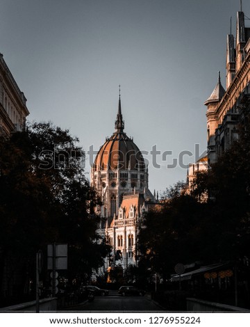 Hungarian Parlament in sunset
