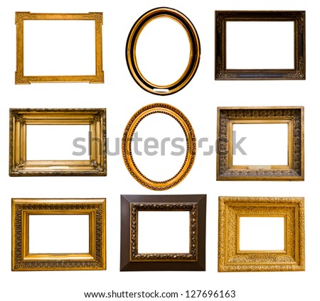set of golden frames