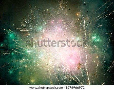 abstract colorful fireworks,Beautiful firework,blurred photo,thailand