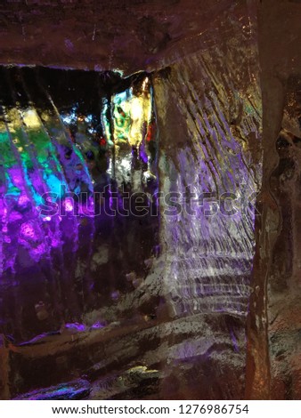 Ice sculptures + lights