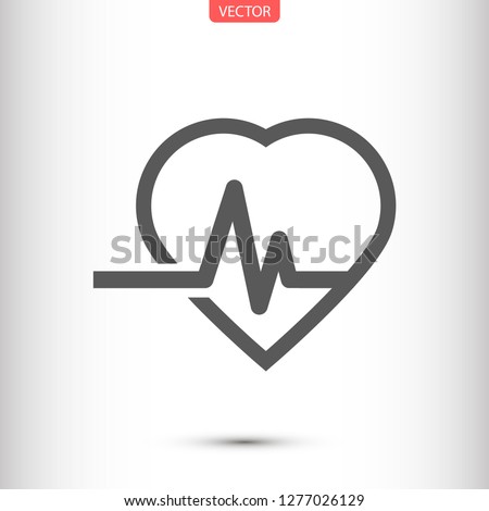 pulse heart people vector icon eps 10