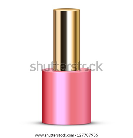 Illustration of pink nail polish