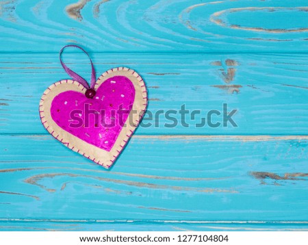 Valentine's day heart on a blue background