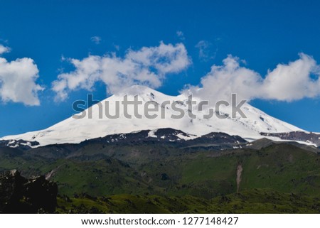Europe’s highest mountain, the majestic Elbrus Volcano, Northern Caucasus.