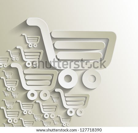 shopping cart icon, shopping basket design- vector illustration
