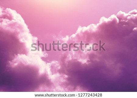 Creative background, pink, fluffy, vanilla clouds. The concept of lightness, magic, magic, fairy tale, good. Background for cards, flyers.