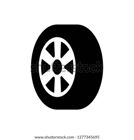 car Wheel - tire icon vector