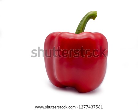 red sweet bell pepper or capsicum isolated on white background. (This has clipping path)
