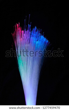 A studio photo of optic fiber lights