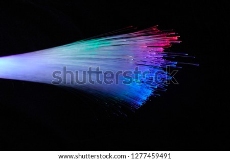 A studio photo of optic fiber lights