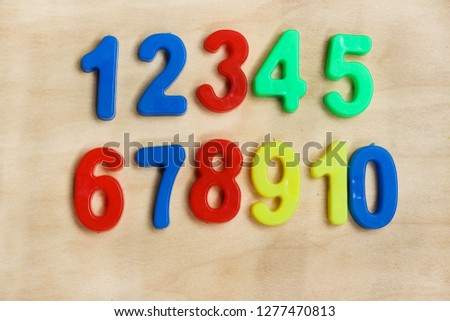Numbers with colors