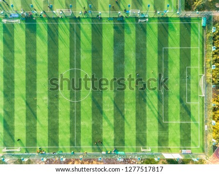 Football stadium aerial photography