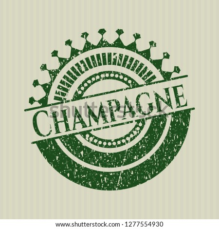 Green Champagne distressed rubber grunge texture seal