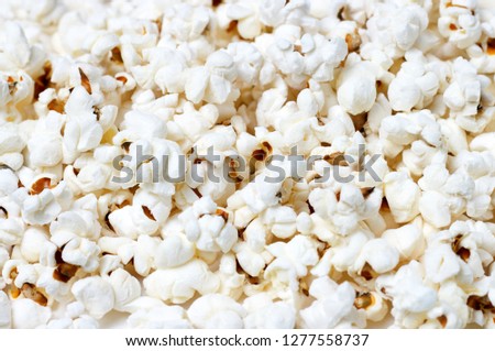 pattern of popcorn close up, top view, texture, background