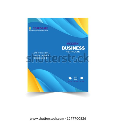 Blue flyer corporate design