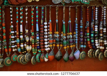 Colorful handmade necklaces 