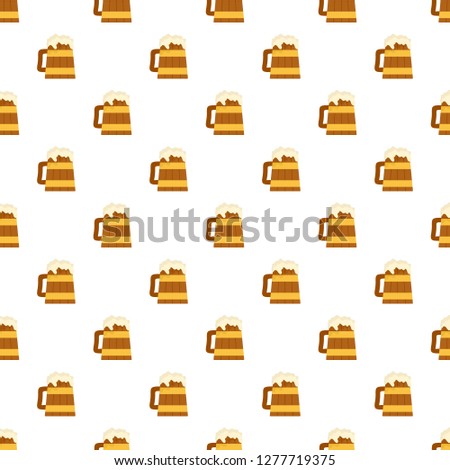 Wood mug of beer pattern seamless repeat for any web design