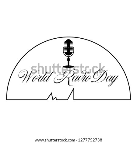 illustration design vector icon logo world radio day
