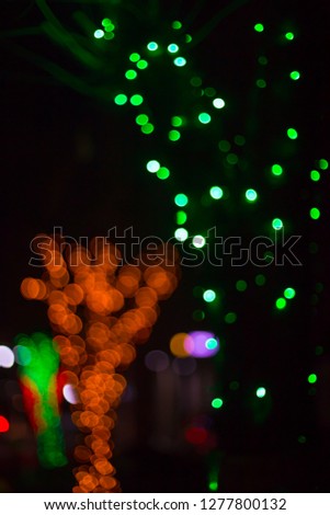 Colorful bokeh, abstract bokeh with dark background.