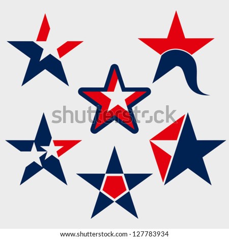 collection of star icons, vector