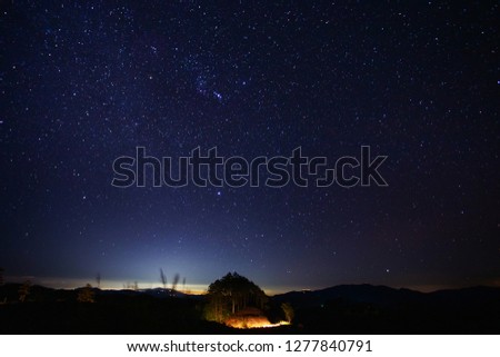 Stars at night, Chiang mai, Thailand