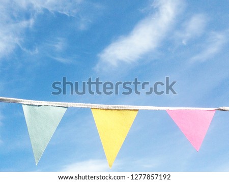 Banner flags sky
