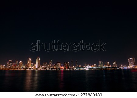 Downton San Diego skyline at night