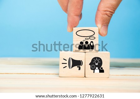 search for customer' s need, create solution and communicate, build brand awareness concept Royalty-Free Stock Photo #1277922631