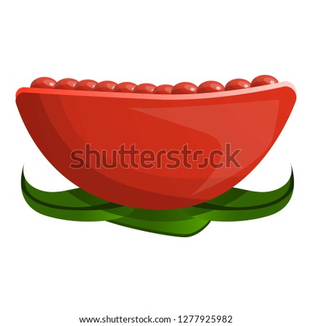 Pomegranate icon. Cartoon of pomegranate icon for web design isolated on white background
