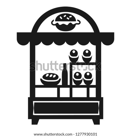 Burger kiosk icon. Simple illustration of burger kiosk icon for web design isolated on white background