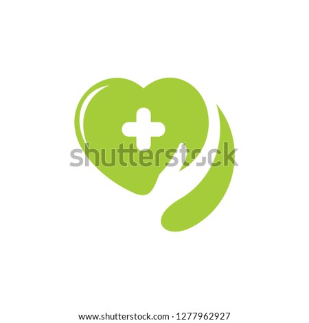love heart plus medical symbol vector