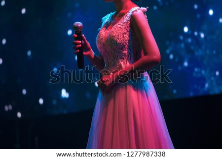 singer on stage background