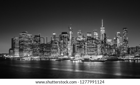Skyline of lower Manhattan, New York