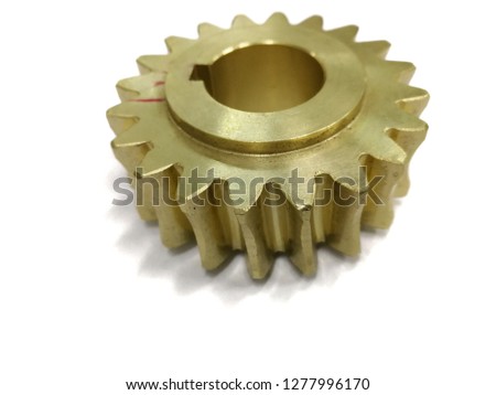 Brass gears made from modern machinery