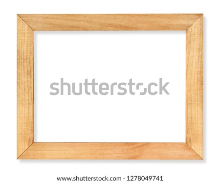 Wood frame or photo frame isolated on white background with clipping path