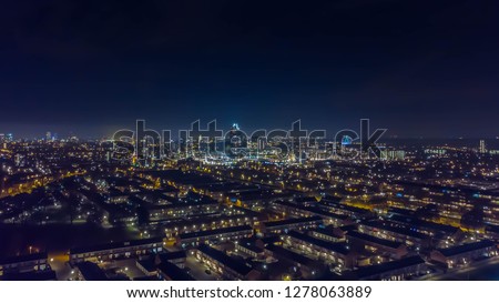 Night Picture of Eindhoven City Aerial