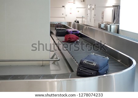 Airport luggage tape Royalty-Free Stock Photo #1278074233
