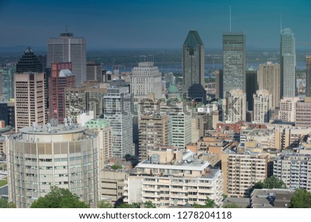 City Street Building View, Montreal, Quebec, Canada