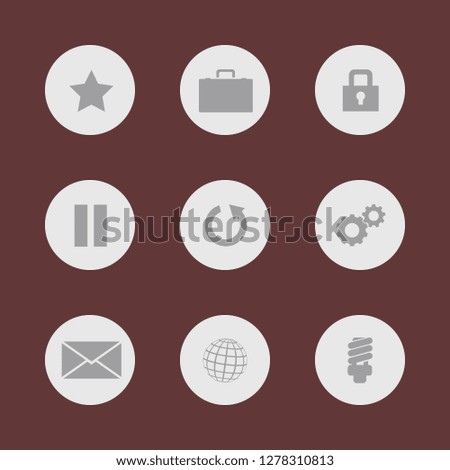 Icon set for application buttons. Vector format.