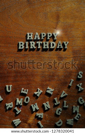 Happy Birthday Wooden Block Invitation Poster